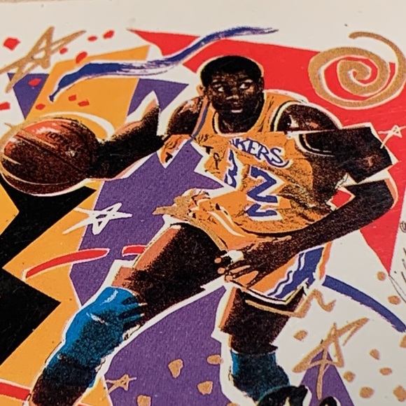 1990 NBA Hoops Magic Johnson Art Checklist Rare LA Lakers vintage collectible - Picture 6 of 17